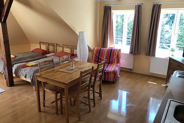 Čtyřlůžkový apartmán v podkroví