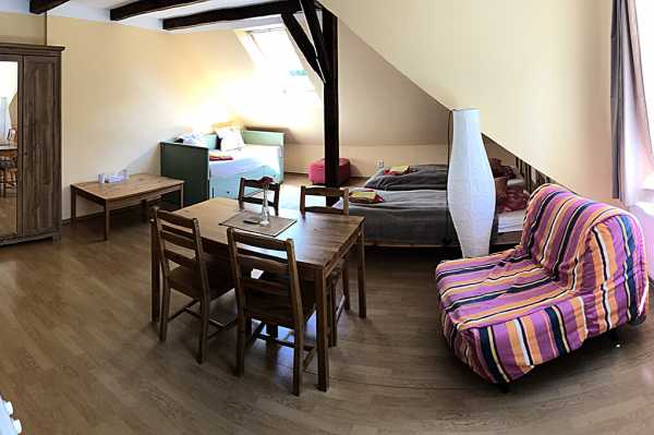 Čtyřlůžkový apartmán v podkroví